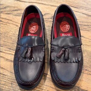 Bass Men's Dark Brown Tassel Loafers Henry II